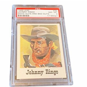 Tombstone Cowboy Western Trading Card 1966 Foglia Buoni Ragazzi Cattivi PSA 8 Johnny Ringo nemico Doc Holiday