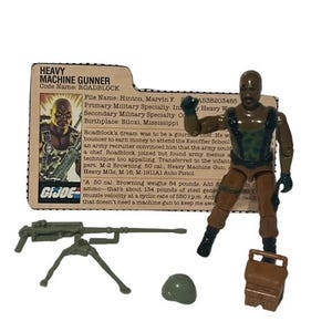 Roadblock Gi Joe Cobra-actiefiguur ARAH Hasbro COMPLETE vtg 1984-bestandskaart