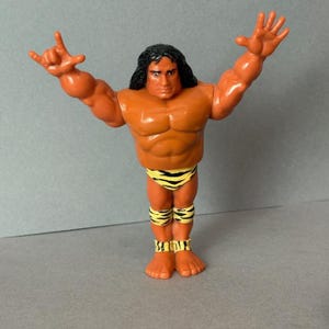 Vintage Superfly Jimmy Snuka Figure WWF Hasbro WWE Toy Wrestling 1991 Super Fly