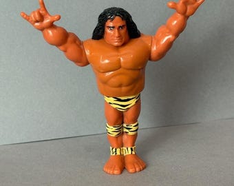 Vintage Superfly Jimmy Snuka Figure WWF Hasbro WWE Toy Wrestling 1991 Super Fly