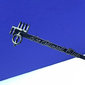 SWIZZLE STIR STICK vintage airline airport flight airplane collectible vtg plane travel barware drink cocktail Plimsoll club new orleans la