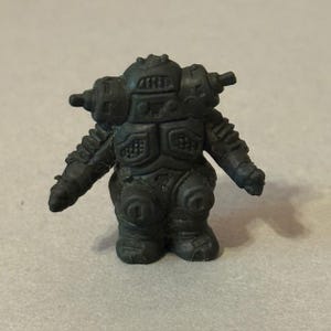 Vintage Japan Diener Rubber Toy Figure Eraser Monster Kaijou Black Robot Droid