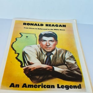 Ronald Reagan Newspaper Cover 1989 Dixon Telegraph Supplement Holly President vtg BC2