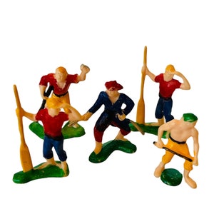 Plastic Pirates Buccaneers Raiders hand painted cowboy western toy soldier army men vtg western 1960s Civil War marx mpc
