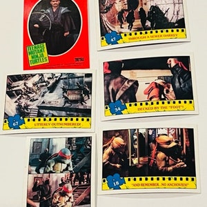 Teenage Mutant Ninja Turtles Trading Cards Lot sticker Mirage Topps TMNT vtg nt2