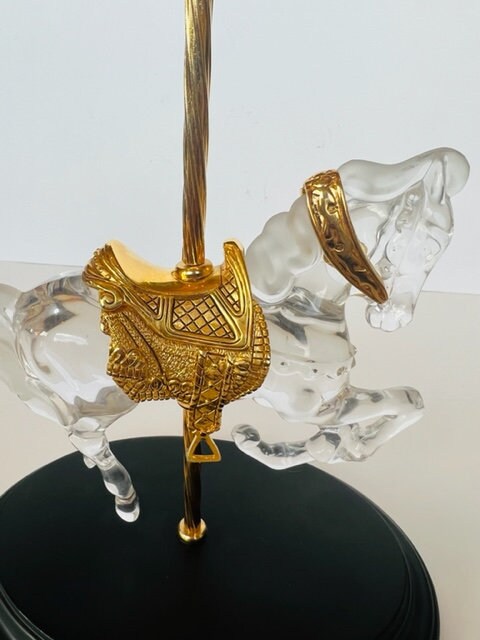 Franklin Mint Crystal Prancer Carousel Horse Figurine Sculpture