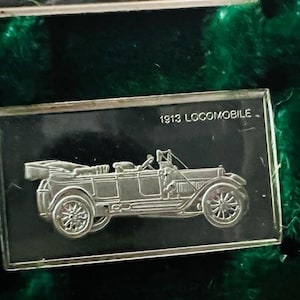 Franklin Mint Silver Bar Mini Ingot 1975 Centennial Car 1913 Locomobile Classic
