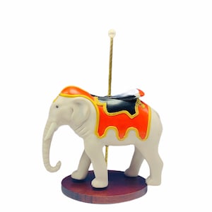 FRANKLIN MINT CAROUSEL 1989 figurine treasury art vintage porcelain sculpture circus decor Elephant dumbo pachyderm