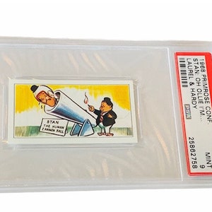 Laurel e Hardy Trading Card 1968 Primrose #29 Oh Ollie Stan classificato PSA 9 GEM menta commedia palla di cannone umana