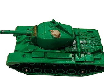 Army Men Toy Soldier rubber military figure vtg Marx Green Tiger Tank Sherman US