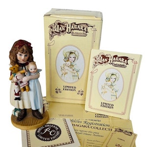 Jan Hagara-beeldje vtg limited edition 1982 Royal Orleans-doos Carol Christmas