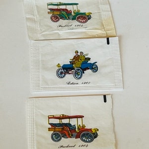 Great Western GW sugar packet LOT 1960s ephemera Classic Cars Packard Edison vtg