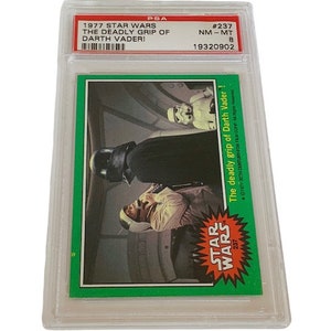 Star Wars Trading Card vintage Graded PSA 8 mint vtg #237 Deadly Grip Darth Vader Chokegriff Stormtrooper Stormtrooper Anakin Skywalker
