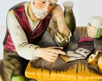 カポディモンテ 置物 彫刻 サイン入り グリッチ ナポリ ポーカー