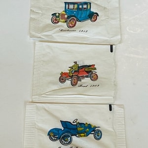 Great Western sugar packet LOT 1960s ephemera Maxwell Briscoe Ford Cartercar vtg