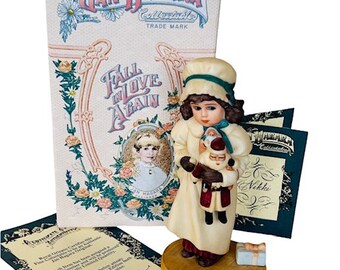 Jan Hagara estatueta vtg edição limitada 1982 Royal Orleans caixa Nikki Santa boneca
