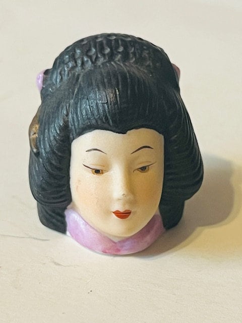 アンティーク 磁器 指ぬき ヴィンテージ バスト レディース