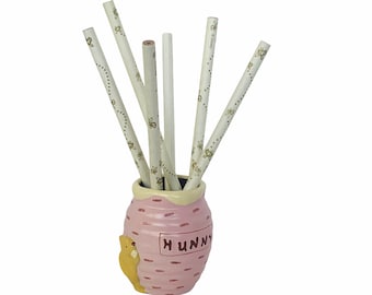 Winnie The Pooh Pencil Holder Pen Container Office Storage vintage Walt Disney honey hunny pot figurine classic Christopher Robin Piglet