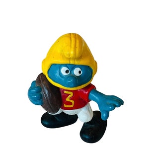 Smurfs Schleich Vtg toy figure peyo russ berrie Germany 1980 football player