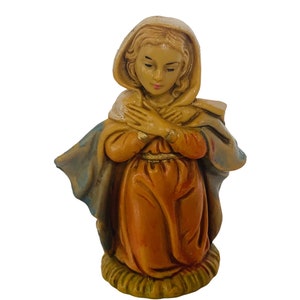 Christmas Nativity vintage Roman Fontanini figurine Italy Depose holiday resin sculpture vtg Italian Art Virgin Mary Mother God