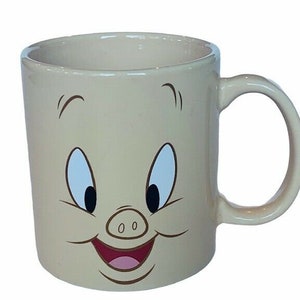 Porky Pig taza Looney Tunes vtg Westland café cara Bugs Bunny Thats all Folks