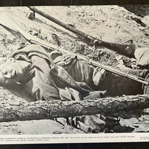 Civil War Western 14X11 Print Documentary Photo Aid Luis Aviles Dead Soldier vtg Petersburg BC3