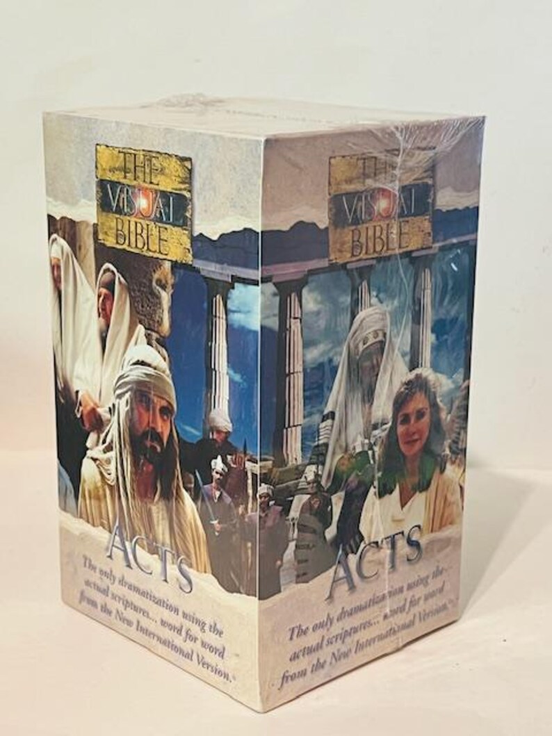 Visual Scriptures Acts Visual Bible VHS Tape Video SEALED 4 Four Set Scriptures NIV Paul ...