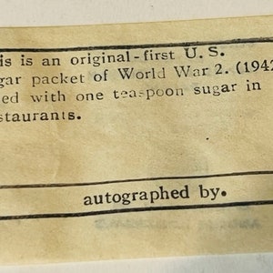 WWII Sugar Packet WW2 1942 US ephemera military Sweetest Hobby Ad St Louis MO BC4