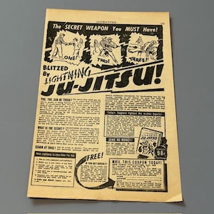 Vintage Print Ad 1943 Advertising WW2 WWII Adventure Magazine Ju Jitsu Zest Soap 9X6