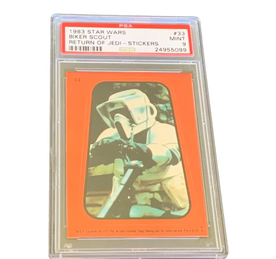 Star Wars Topps Trading Card Sticker Vintage Graded PSA 9 Mint Vtg Original  Collectible RARE Return Jedi #33 Biker Scout Stormtrooper - Etsy