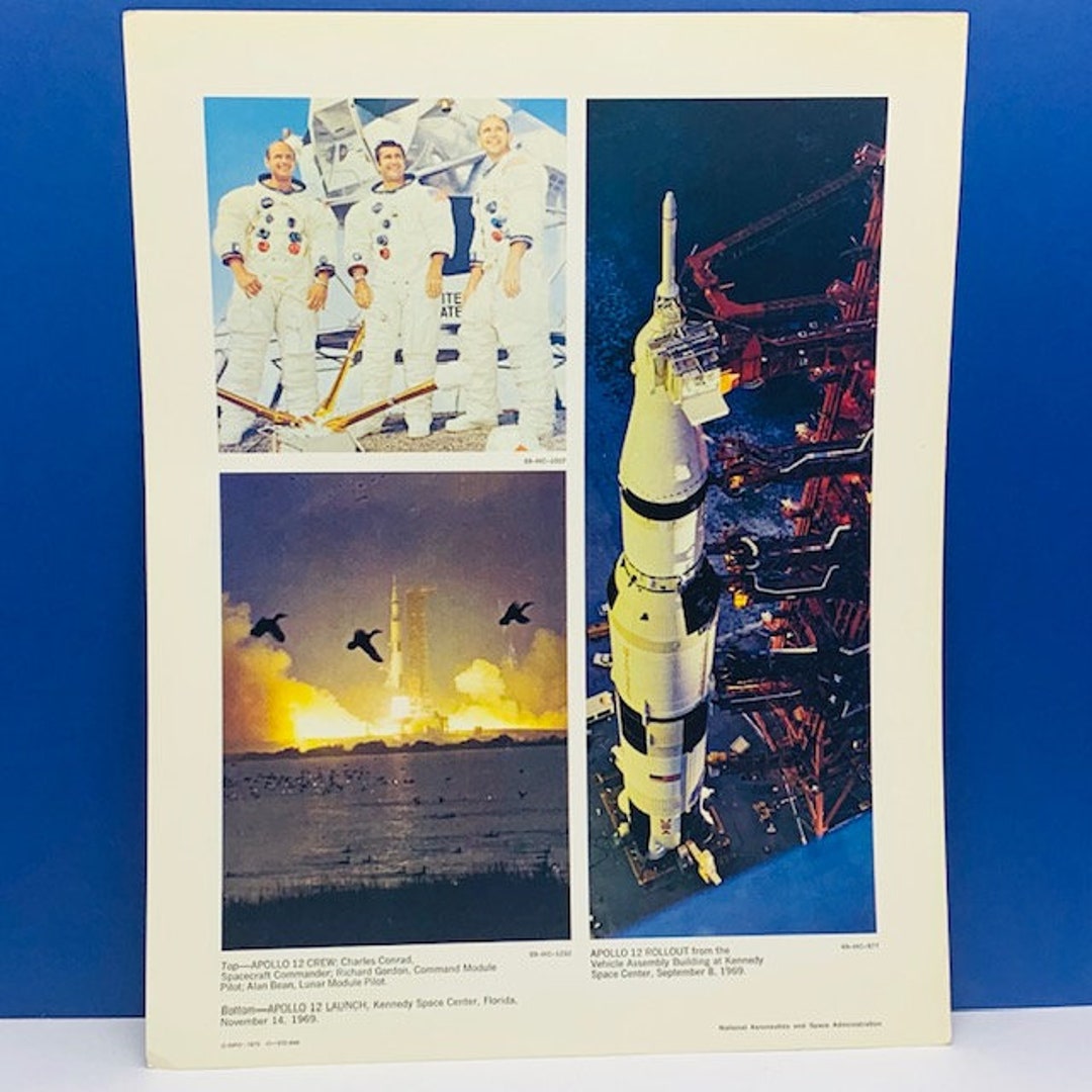 APOLLO 12 NASA PHOTOGRAPH Official Moon Photo Print Astronaut Space ...