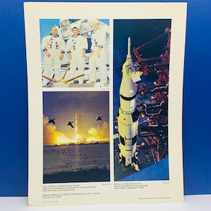 APOLLO 12 NASA PHOTOGRAPH official moon photo print astronaut space ephemera 14X11 for framing launch Alan Bean Charles Conrad Module BC2