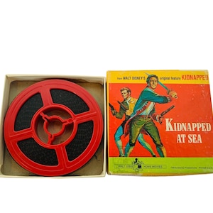 Walt Disney 8mm movie silent film 1960s original box Disneyland World Vintage memorabilia Synopsis Kidnapped at sea Pirates