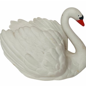 Goebel Hummel West Germany ZV103 Porcelain Swan Figurine sculpture vintage goose geese white bird decor gift collectible vtg