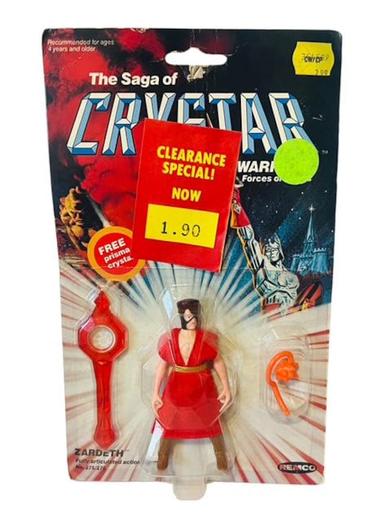 Crystar Action Figure Zardeth Wizard MOC Remco Vtg 1982 Toysealed