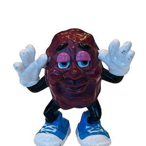 California Raisins vtg action figure toy 1988 Hardees anthropomorphic peek a boo