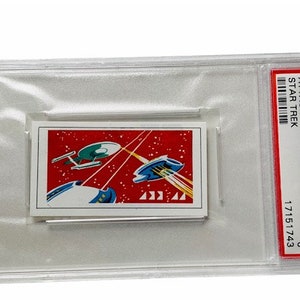 Star Trek Trading Card Primrose Engeland 1971 minitabak Enterprise originele serie vtg memorabilia gesorteerd PSA 6 aanval deep space #6