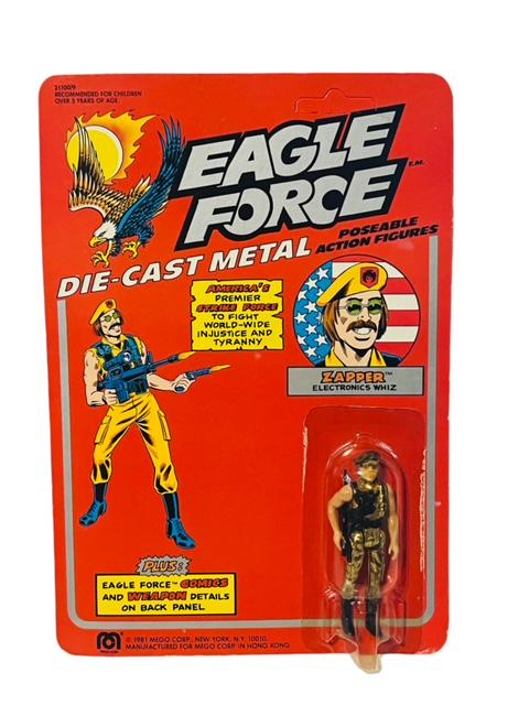 Eagle Force Mego Diecast Figure Toy UNPUNCHED Vtg MOC Zapper