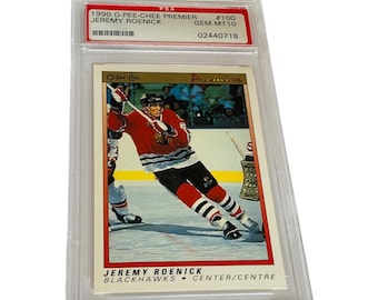 JEREMY ROENICK ROOKIE 1990 Opc O-Pee-Chee Premier #100 Rc Graded Psa Gem Mint 10 Chicago Blackhawks jersey non auto Coyotes Hall Fame hof