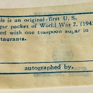 WWII Sugar Packet WW2 1942 US ephemera military Sweetest Hobby Ad St Louis MO 1 BC4