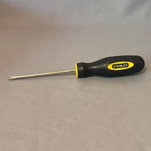 Vintage Werkzeuge Stanley Schraubenzieher Phillips Head 7.5&quot; inch Yellow Black Grip USA