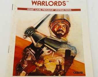 Warlords Atari Video Game 2600 Manuale Guida VTG elettronica poster ephemera 1981