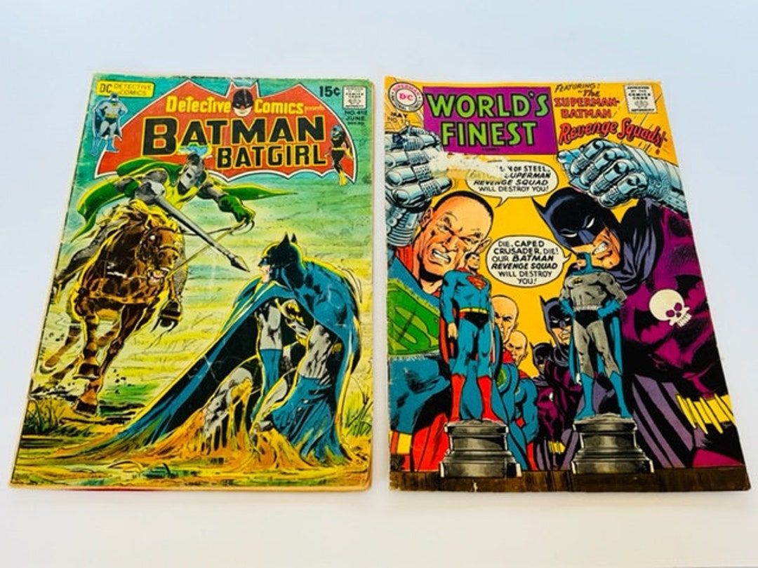 Comic Book Lot Vtg DC Batman Batgirl 412 Neal Adams Cover World Finest ...