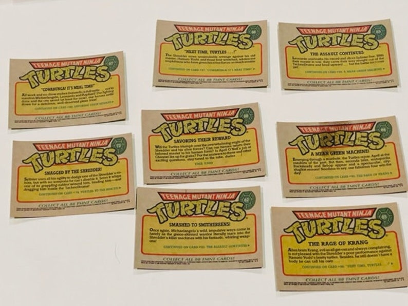 Teenage Mutant Ninja Turtles Trading Cards Lot Sticker Mirage Topps ...