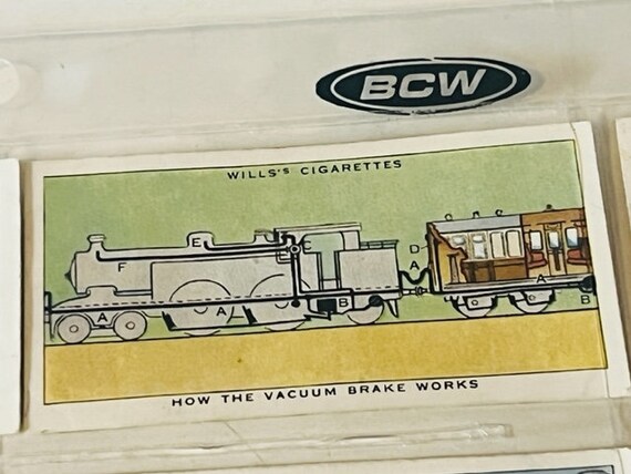 Railroad Card Train Railway Equipment 1938 Wills Imperial Tobacco Vacuum  Brake