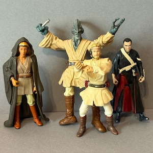 Vintage Star Wars Action Figure Kenner Hasbro Mattel LOT Jedi Obi Wan Adi Gallia
