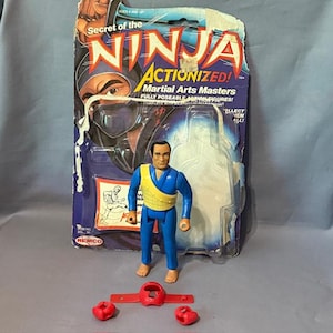 Vintage Secret Ninja Actionized Thai Boxer 1984 Figura COMPLETA Carta MOTU Remco