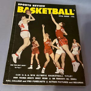 Vintage 1956 Basketball Sport Magazine Print Ads Review Robin Freeman Bill Russell