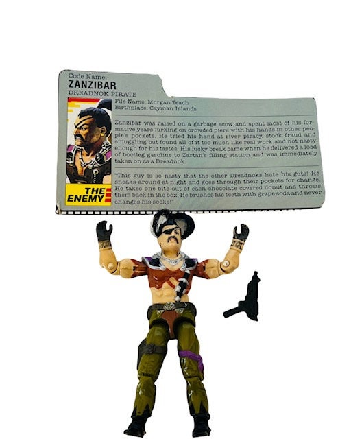 Gi Joe Cobra Figure Vtg Hasbro Complete File Card 1987 Dreadnok