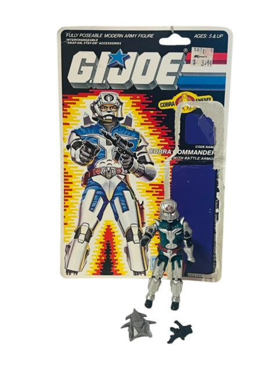 Cobra Commander Battle Armor Gi Joe Figure Hasbro ARAH 1986 File